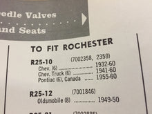 Load image into Gallery viewer, Rochester R25-10 7002358 7002359 carburetor needle valve and seat Chevrolet Pontiac 1932 -60 30's 40's 50's 60's Shipping include
