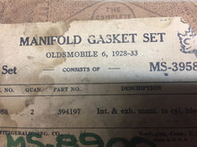 Charger l'image dans la galerie, NORS exhaust manifold gasket 28 29 30 31 32 33 Oldmobile 6 cyl 1928 1929 1930 1931 1932 1933 replace 394197 Shipping include