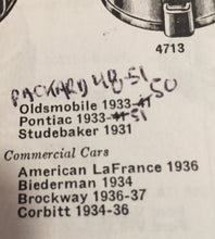 Load image into Gallery viewer, 4708 nors distributor cap 8 cyl repl. 1837974 Buick Cadillac Chrysler DeSoto Dodge Graham LaSalle Oldsmobile Packard Pontiac Reo Studebaker 1930 31 32 33 34 35 36 37 38 39 40 41 42 47 48 49 50 51 60$ SHIPPING INCLUDE (Copie)