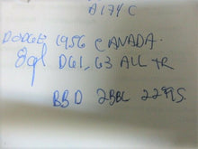 Charger l'image dans la galerie, Carter BBD 2299S carburetor 2BBL 1956 8cyl Dodge D61, 63 core