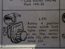 Charger l'image dans la galerie, 6 v heater switch GM MOPAR FOMOCO 54 53 52 51 50 49 48 47 46 42 41 40 39 38 37 6 Shipping Include