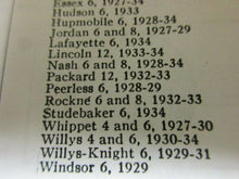 Charger l'image dans la galerie, # 5976 27 28 29 30 31 32 33 34 Studebaker Whippet Willys Willys-Knight Windsor