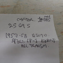 Charger l'image dans la galerie, Carter 2569S tag 1bbl model BBS Desoto 1957-58  show car