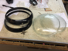 Load image into Gallery viewer, NORS Ford 1935 pass / 35-39 truck  Set of headlamp glass lens + door bezel  PAIR   SHIPPING INCLUDE

