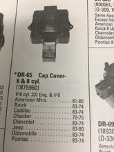 Charger l'image dans la galerie, DR-65 nors distributor cap cover Replace 1875960 American Motors  Buick Cadillac Checker Chevrolet Oldsmobile Pontiac Jeep 74 75 76 77 78 79 80  48$ SHIPPING INCLUDE
