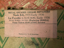 Charger l'image dans la galerie, nors Pair Victor 49802 oil seal  replace 47565/29685A  NASH &amp; Lafayette 1935 1936 rear  wheel OUTER Shipping include
