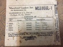 Charger l'image dans la galerie, NORS Replace 555402 manifold gasket set Oldsmobile 8 line 1937 38 39 40 41 42 46 47 48 95 $ shipping include
