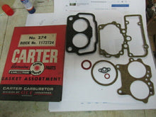 Charger l&#39;image dans la galerie, 1172724 NOS CARTER #274 carburetor 2bbl gasket set Buick 1955 1956 55 56

