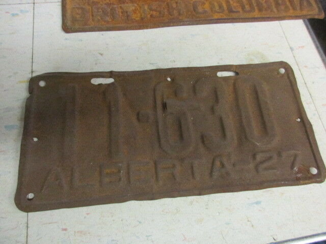 Alberta Canada 1927 licence plate  27