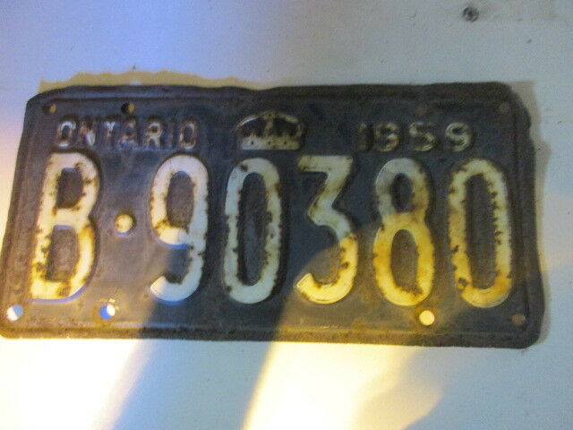 1959 Canada vintage collectible Ontario license plate 59