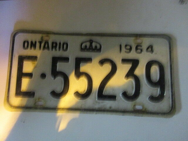 1964 Canada vintage collectible Ontario license plate 64