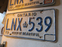 Charger l&#39;image dans la galerie, 1973 Canada vintage collectible Ontario license plate  73 Pair
