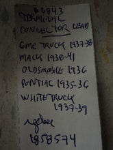 Load image into Gallery viewer, NORS Oldsmobile Pontiac GMC Mack White 35 36 37 38 39 40 41 dist lead # 6843 SHIPPING INCLUDE
