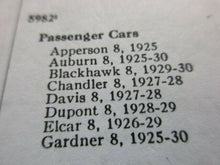 Charger l&#39;image dans la galerie, Apperson Auburn Gardner Kissel Marmon Stutz Studebaker 25 26 27 28 29 30 31
