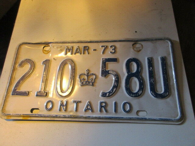 1973 Canada vintage collectible Ontario license plate  73