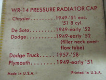 Charger l&#39;image dans la galerie, 4lb Chrysler Desoto Dodge Plymouth truck 49 50 51 52 53 54 55 56 57 rad cap WR14
