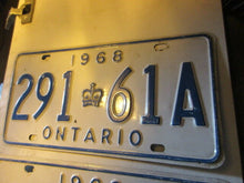 Charger l&#39;image dans la galerie, 1968 Canada vintage collectible Ontario license plate  68 Pair
