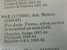 Charger l'image dans la galerie, Chrysler Imp. Dodge Plymouth Rambler 57 58 59 60 61 62 63 64 neutral swicth  shipping include
