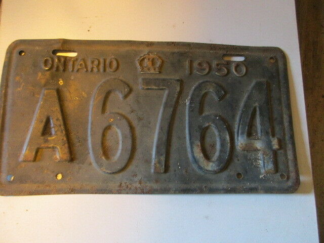 1950 Canada vintage collectible Ontario license plate 50