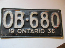 Charger l&#39;image dans la galerie, Canada vintage collectible Ontario license plate 1936 360
