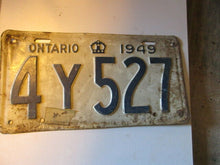 Charger l&#39;image dans la galerie, 1949 Canada vintage collectible Ontario license plate 49
