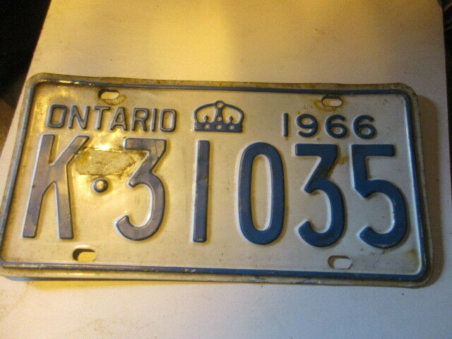 1966 Canada vintage collectible Ontario license plate 66 K 31
