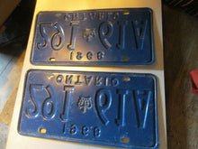 Charger l&#39;image dans la galerie, 1968 Canada vintage collectible Ontario license plate  68 Pair
