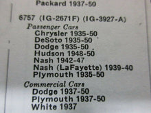 Charger l&#39;image dans la galerie, Chrysler Desoto Dodge Hudson Nash Plymouth 35 36 37 38 39 40 41 42 46 47 48 9 50
