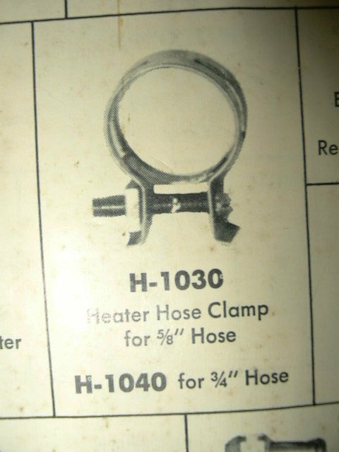 3/4 inch NORS H-1030 heather clamp set hose universal  30 's 40's 50's 60's